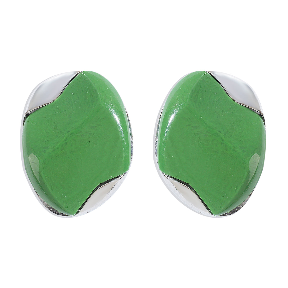 Wholesale Jewelry Modern Style Sweet Simple Style Geometric Alloy Resin Ear Studs