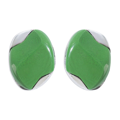 Wholesale Jewelry Modern Style Sweet Simple Style Geometric Alloy Resin Ear Studs