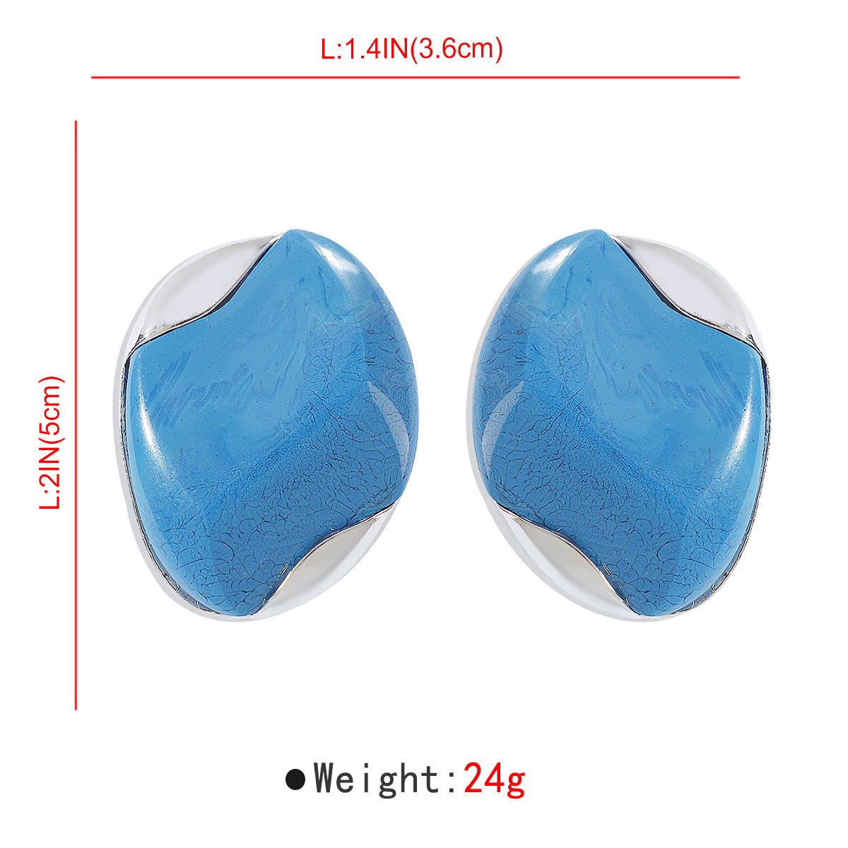 Wholesale Jewelry Modern Style Sweet Simple Style Geometric Alloy Resin Ear Studs