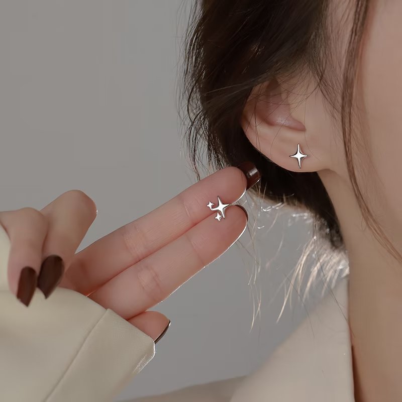 1 Pair Fairy Style Elegant Star Butterfly Bow Knot Plating Inlay Alloy Zircon Ear Studs