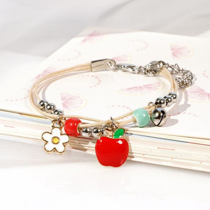 Simple Style Fruit Alloy Flowers Bracelets