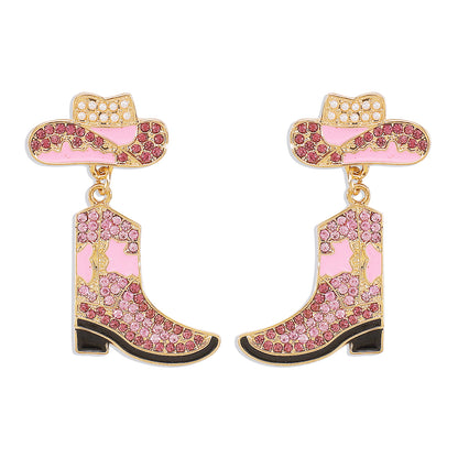 1 Pair Cowboy Style Modern Style Shoe Alloy Drop Earrings