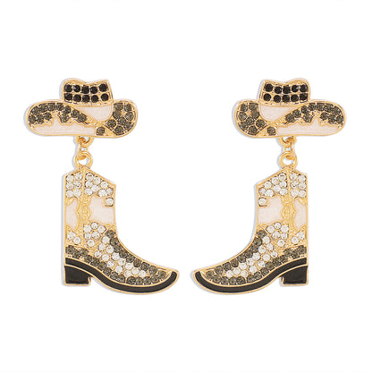 1 Pair Cowboy Style Modern Style Shoe Alloy Drop Earrings