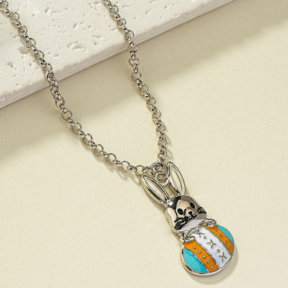 Cartoon Style Cute Retro Rabbit Stainless Steel Plating 14k Gold Plated Pendant Necklace