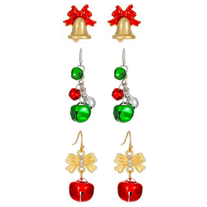 1 Set Simple Style Christmas Tree Santa Claus Christmas Socks Plating Alloy Drop Earrings Ear Studs