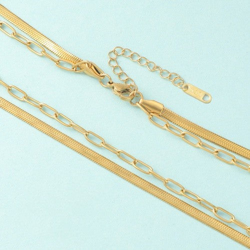 Hip-hop Rock Solid Color Titanium Steel Plating Chain Gold Plated Silver Plated Necklace