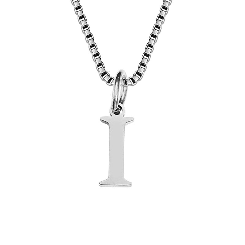 Vintage Style Letter Stainless Steel Plating Pendant Necklace