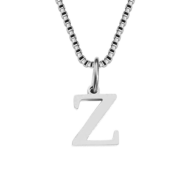 Vintage Style Letter Stainless Steel Plating Pendant Necklace