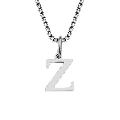 Vintage Style Letter Stainless Steel Plating Pendant Necklace