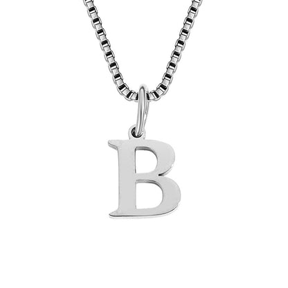 Vintage Style Letter Stainless Steel Plating Pendant Necklace