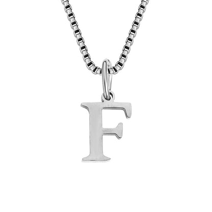 Vintage Style Letter Stainless Steel Plating Pendant Necklace