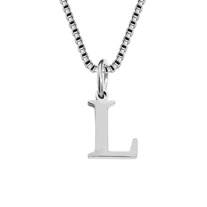 Vintage Style Letter Stainless Steel Plating Pendant Necklace