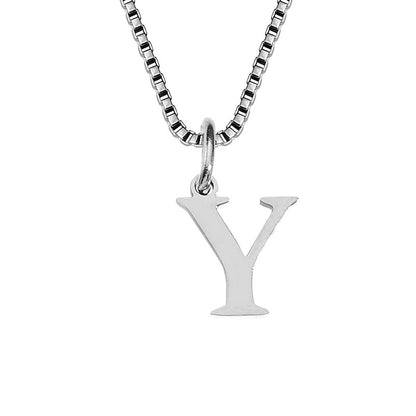 Vintage Style Letter Stainless Steel Plating Pendant Necklace