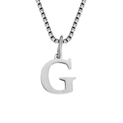 Vintage Style Letter Stainless Steel Plating Pendant Necklace