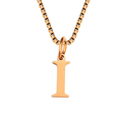 Vintage Style Letter Stainless Steel Plating Pendant Necklace