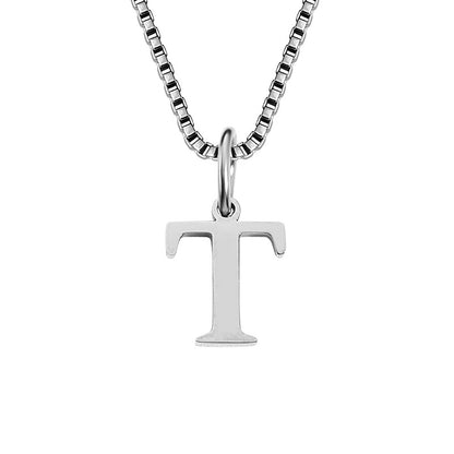 Vintage Style Letter Stainless Steel Plating Pendant Necklace