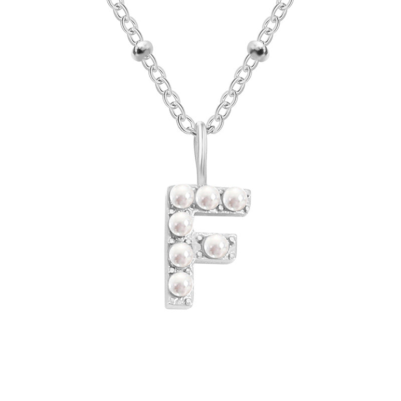 Vintage Style Letter Stainless Steel Plating Pendant Necklace