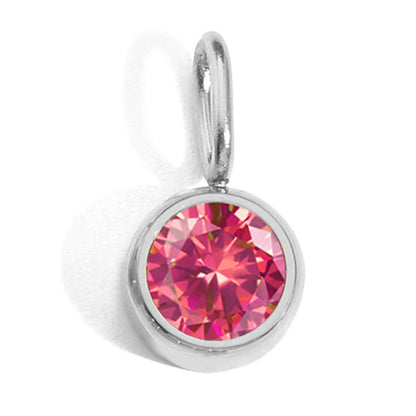 1 Piece Stainless Steel Rhinestones 14K Gold Plated Rose Gold Plated Round Polished Pendant