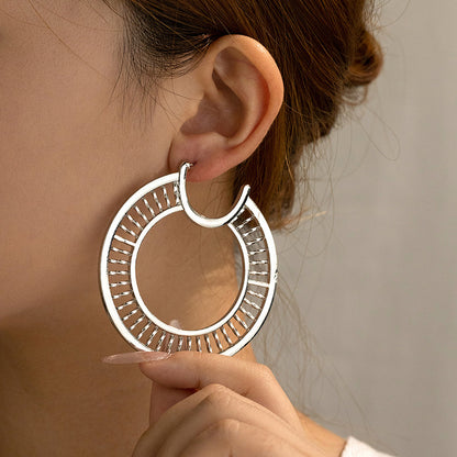 1 Pair Simple Style Round Zinc Alloy Earrings