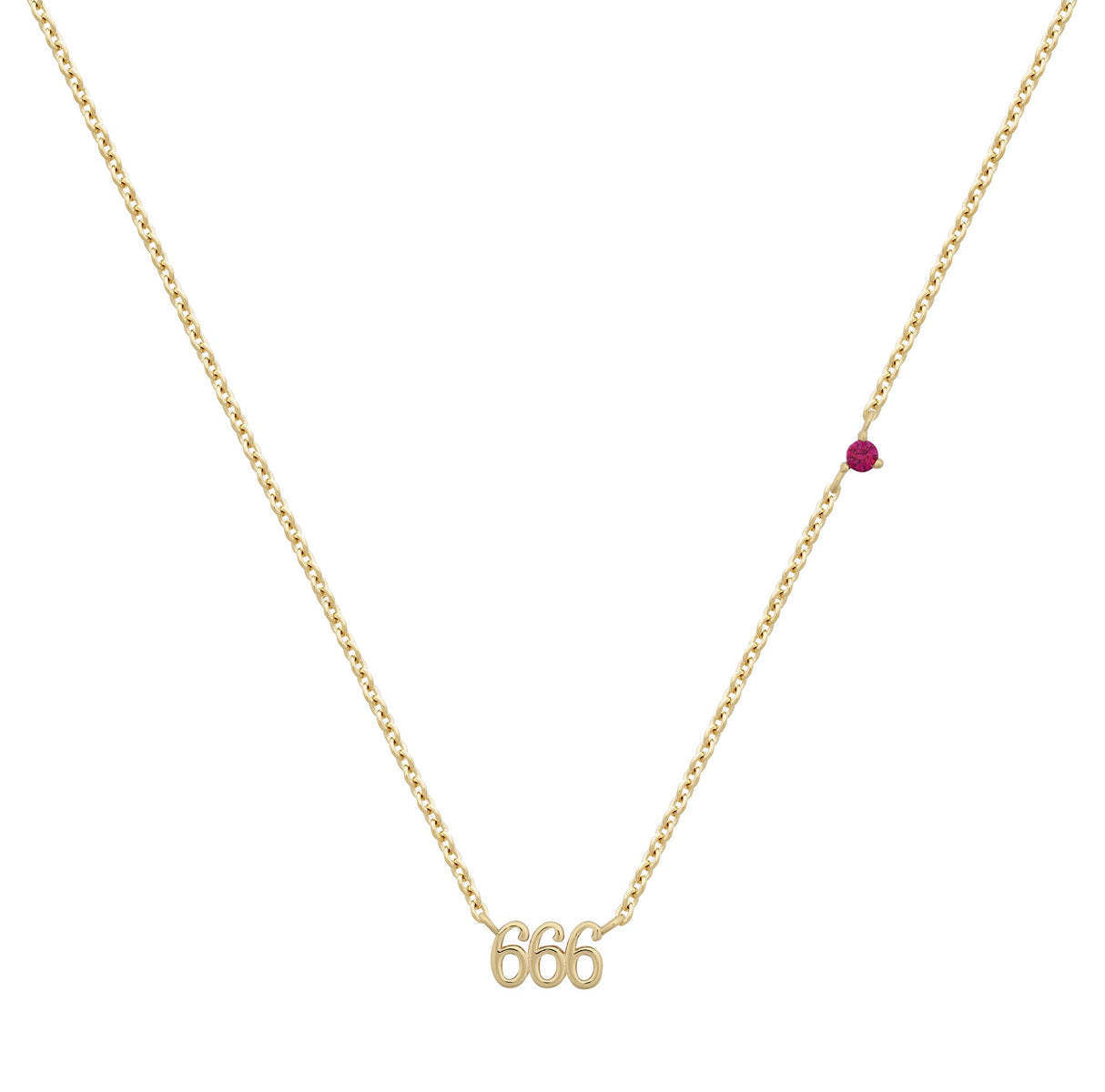 Basic Number Titanium Steel Plating 18k Gold Plated Necklace