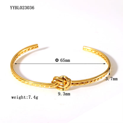 Wholesale Lady Solid Color Stainless Steel Plating 18k Gold Plated Bangle