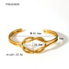 Wholesale Lady Solid Color Stainless Steel Plating 18k Gold Plated Bangle