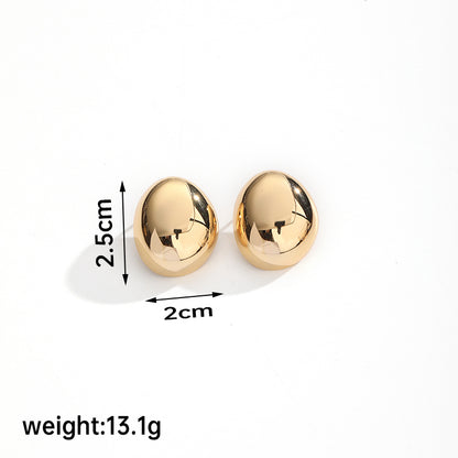 1 Pair Ig Style Water Droplets Plating Copper 18k Gold Plated Ear Studs