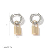 1 Pair Ig Style Simple Style Lock Polishing Plating Stainless Steel 18k Gold Plated Drop Earrings