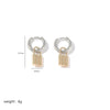 1 Pair Ig Style Simple Style Lock Polishing Plating Stainless Steel 18k Gold Plated Drop Earrings