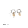 1 Pair Ig Style Simple Style Lock Polishing Plating Stainless Steel 18k Gold Plated Drop Earrings