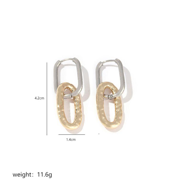 1 Pair Elegant Geometric Heart Shape Polishing Plating Stainless Steel 18k Gold Plated Earrings