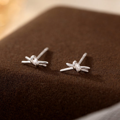 Simple Style Flower Snowflake Notes Sterling Silver Ear Studs 1 Pair