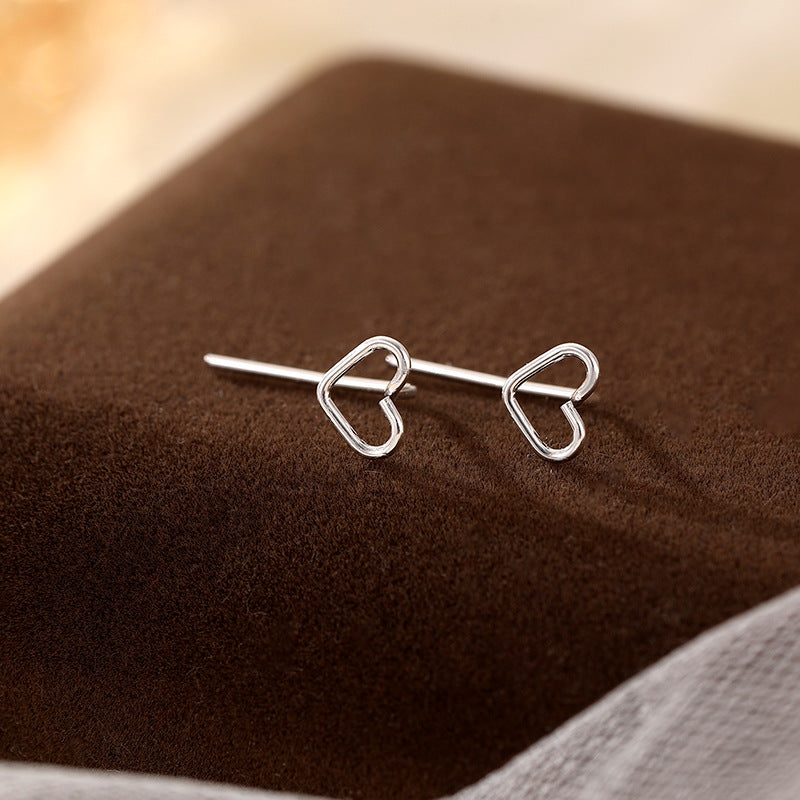 Simple Style Flower Snowflake Notes Sterling Silver Ear Studs 1 Pair