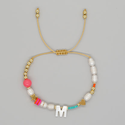 Bohemian Letter Mixed Materials Women's Bracelets