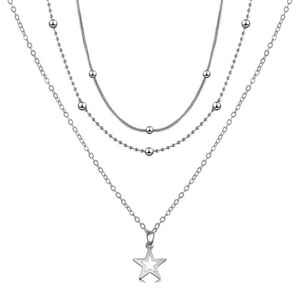 Simple Style Star Alloy Plating Women's Pendant Necklace