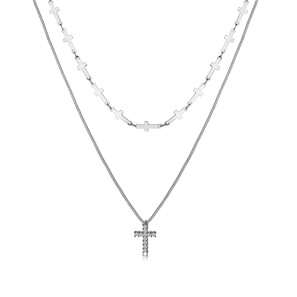 Modern Style Cross Alloy Women's Pendant Necklace