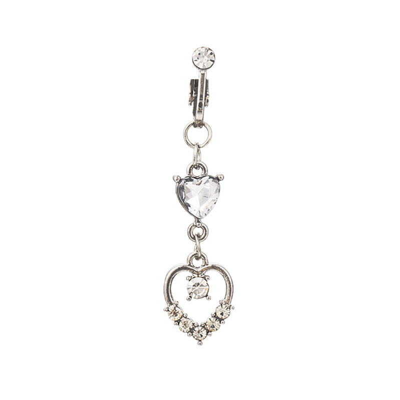 Streetwear Heart Shape Metal Belly Ring