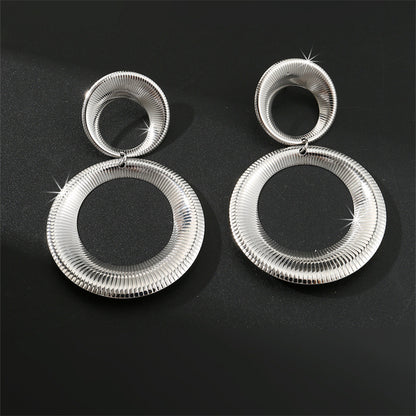 Retro Alloy Hollow Gourd Pendant Earrings