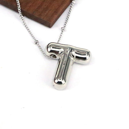 Hip-Hop Simple Style Classic Style Letter Copper Silver Plated Pendant Necklace In Bulk