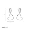 1 Pair Ig Style Heart Shape Polishing Plating Stainless Steel 18k Gold Plated Drop Earrings