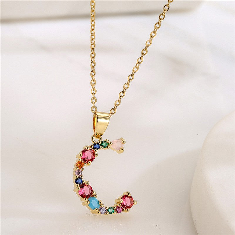 New Fashion Color Zircon Necklace