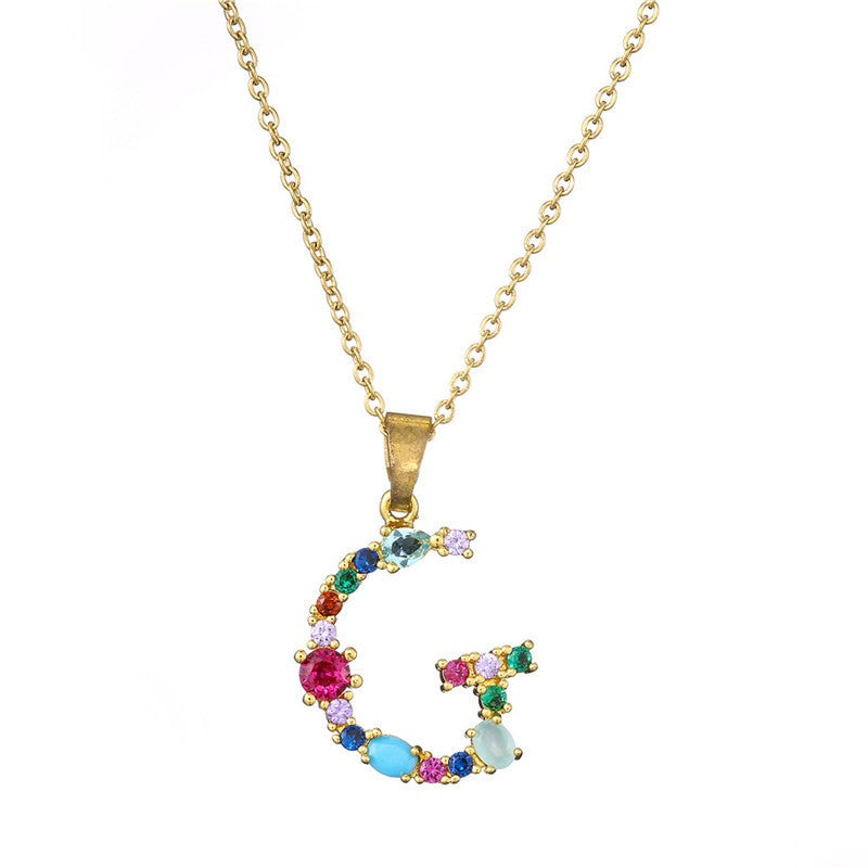 New Fashion Color Zircon Necklace