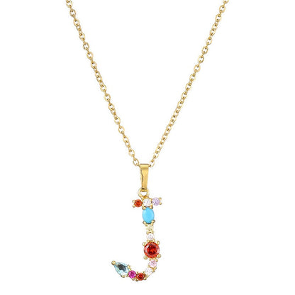 New Fashion Color Zircon Necklace