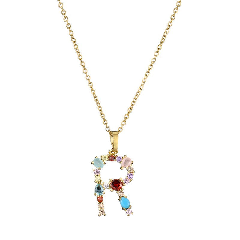 New Fashion Color Zircon Necklace