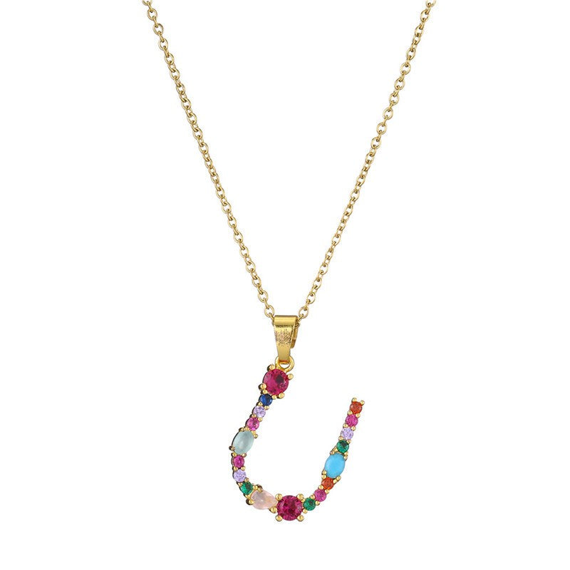 New Fashion Color Zircon Necklace