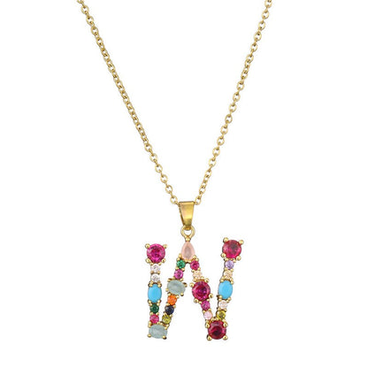 New Fashion Color Zircon Necklace