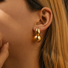 1 Pair Basic Retro Geometric Plating Copper 18k Gold Plated Earrings