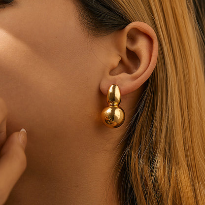 1 Pair Basic Retro Geometric Plating Copper 18k Gold Plated Earrings