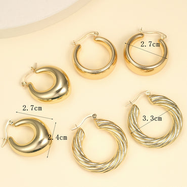 1 Set Ig Style Simple Style Water Droplets Solid Color Alloy Earrings Ear Studs