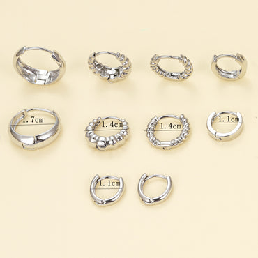 1 Set Ig Style Simple Style Circle Solid Color Ccb Earrings